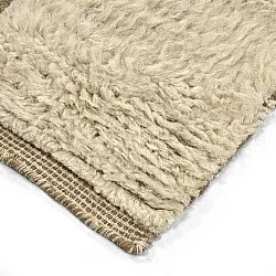 Tapetes felpudos - Kiberg Hand Woven Wool Shaggy (creme)