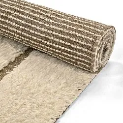 Tapetes felpudos - Kiberg Hand Woven Wool Shaggy (creme)