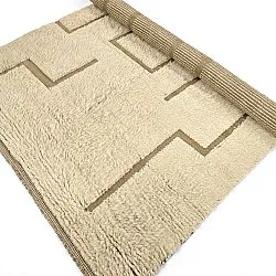 Tapetes felpudos - Kiberg Hand Woven Wool Shaggy (creme)