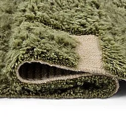 Tapetes felpudos - Kiberg Hand Woven Wool Shaggy (verde)