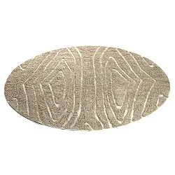 Tapete redondo - Kindon Natural Cotton Shaggy (bež/bela)