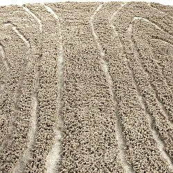 Tapete redondo - Kindon Natural Cotton Shaggy (bež/bela)