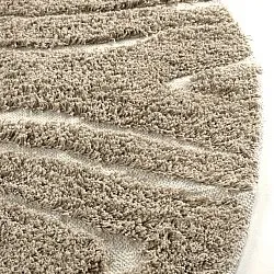 Tapete redondo - Kindon Natural Cotton Shaggy (bež/bela)