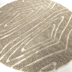 Tapete redondo - Kindon Natural Cotton Shaggy (bež/bela)