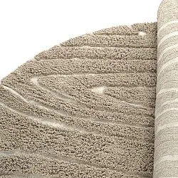 Tapete redondo - Kindon Natural Cotton Shaggy (bež/bela)