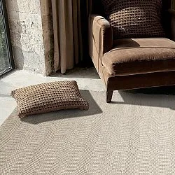 Tapete de lã - Larkana (bege/branco)