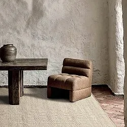 Tapete de lã - Larkana (bege/branco)