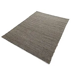 Tapete de lã - Larkana (bege/preto)