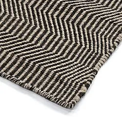 Tapete de lã - Larkana (bege/preto)