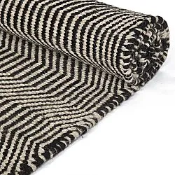 Tapete de lã - Larkana (bege/preto)