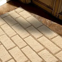 Tapetes felpudos - Leknes Hand Woven Wool Shaggy (creme)