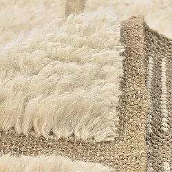 Tapetes felpudos - Leknes Hand Woven Wool Shaggy (creme)