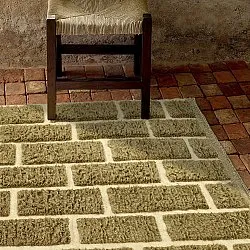 Tapetes felpudos - Leknes Hand Woven Wool Shaggy (verde)