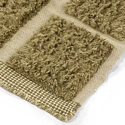 Tapetes felpudos - Leknes Hand Woven Wool Shaggy (verde)