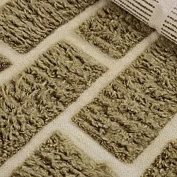 Tapetes felpudos - Leknes Hand Woven Wool Shaggy (verde)