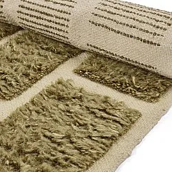 Tapetes felpudos - Leknes Hand Woven Wool Shaggy (verde)
