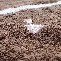 Tapetes felpudos - Leora Natural Cotton Shaggy (marrom/roxo)