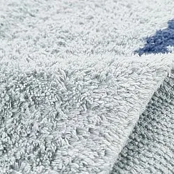 Tapetes felpudos - Leora Natural Cotton Shaggy (cinza/azul)