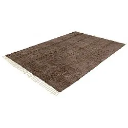 Tapetes felpudos - Leora Natural Cotton Shaggy (marrom/verde oliva)