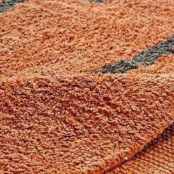 Tapetes felpudos - Leora Natural Cotton Shaggy (laranja/marrom)