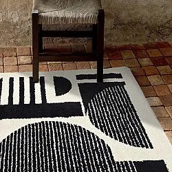 Tapetes felpudos - Maron (preto/branco)