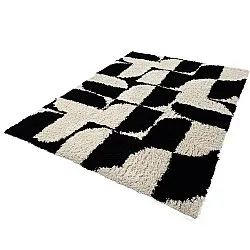 Tapetes felpudos - Marvao Natural Cotton Shaggy (branco sujo/preto)