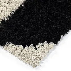 Tapetes felpudos - Marvao Natural Cotton Shaggy (branco sujo/preto)