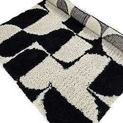 Tapetes felpudos - Marvao Natural Cotton Shaggy (branco sujo/preto)