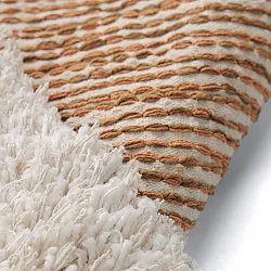 Tapetes felpudos - Kalymnos Natural Cotton Shaggy (branco sujo/ocre)