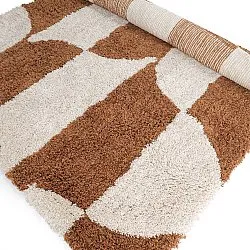 Tapetes felpudos - Kalymnos Natural Cotton Shaggy (branco sujo/ocre)