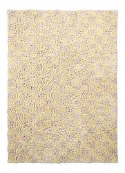 Tapetes felpudos - Methoni Check Cotton Shaggy (creme/amarelo claro)