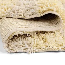 Tapetes felpudos - Methoni Check Cotton Shaggy (creme/amarelo claro)