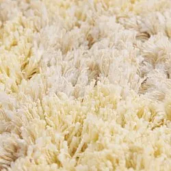 Tapetes felpudos - Methoni Check Cotton Shaggy (creme/amarelo claro)