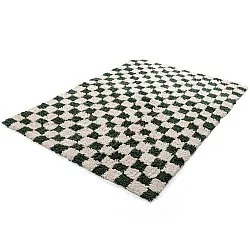 Tapetes felpudos - Methoni Check Cotton Shaggy (creme/verde)