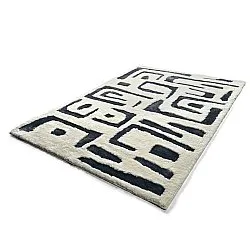 Tapetes felpudos - Palmyra (branco/azul-marinho)