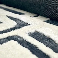 Tapetes felpudos - Palmyra (branco/azul-marinho)