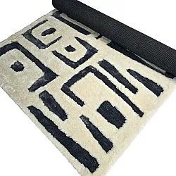 Tapetes felpudos - Palmyra (branco/azul-marinho)