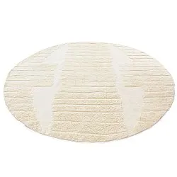 Tapete redondo - Rani Natural Cotton Shaggy (bege)