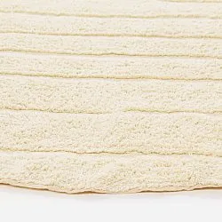 Tapete redondo - Rani Natural Cotton Shaggy (bege)