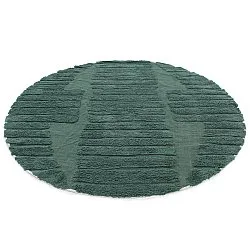 Tapete redondo - Rani Natural Cotton Shaggy (verde)