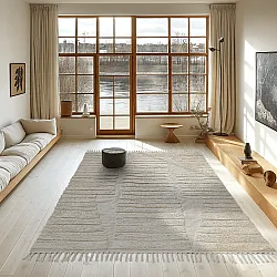 Tapetes felpudos - Rani Natural Cotton Shaggy (offwhite)