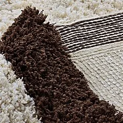 Tapetes felpudos - Sagres Natural Cotton Shaggy (branco sujo/castanho)