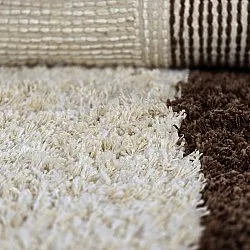 Tapetes felpudos - Sagres Natural Cotton Shaggy (branco sujo/castanho)