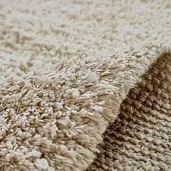 Tapete redondo - Sivia Natural Cotton Shaggy (bege)