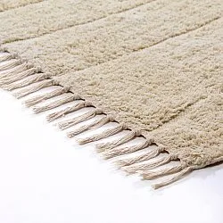 Tapetes felpudos - Sivia Natural Cotton Shaggy (bege)