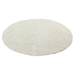 Tapete redondo - Sivia Natural Cotton Shaggy (offwhite)