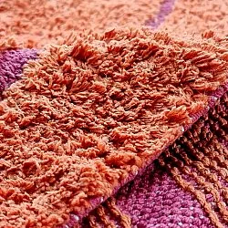 Tapetes felpudos - Sivia Natural Cotton Shaggy (vermelho/laranja)