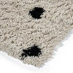 Tapetes felpudos - Soria Natural Cotton Shaggy (branco sujo/preto)