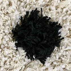 Tapetes felpudos - Soria Natural Cotton Shaggy (branco sujo/preto)