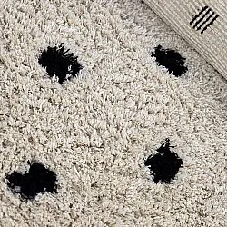 Tapetes felpudos - Soria Natural Cotton Shaggy (branco sujo/preto)